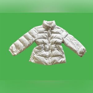 Moncler Puffer Jacket White Little Girls Size 5 Dry Cleaned